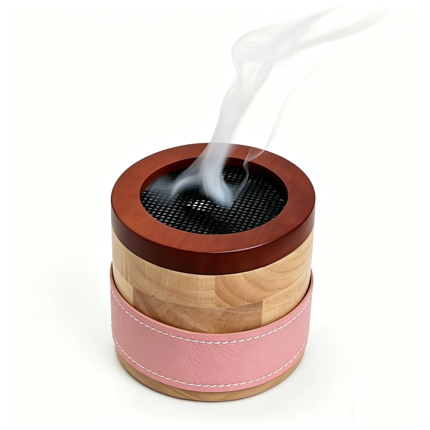 TS Wooden Oud Burner Customized Leather Color Business Travelers