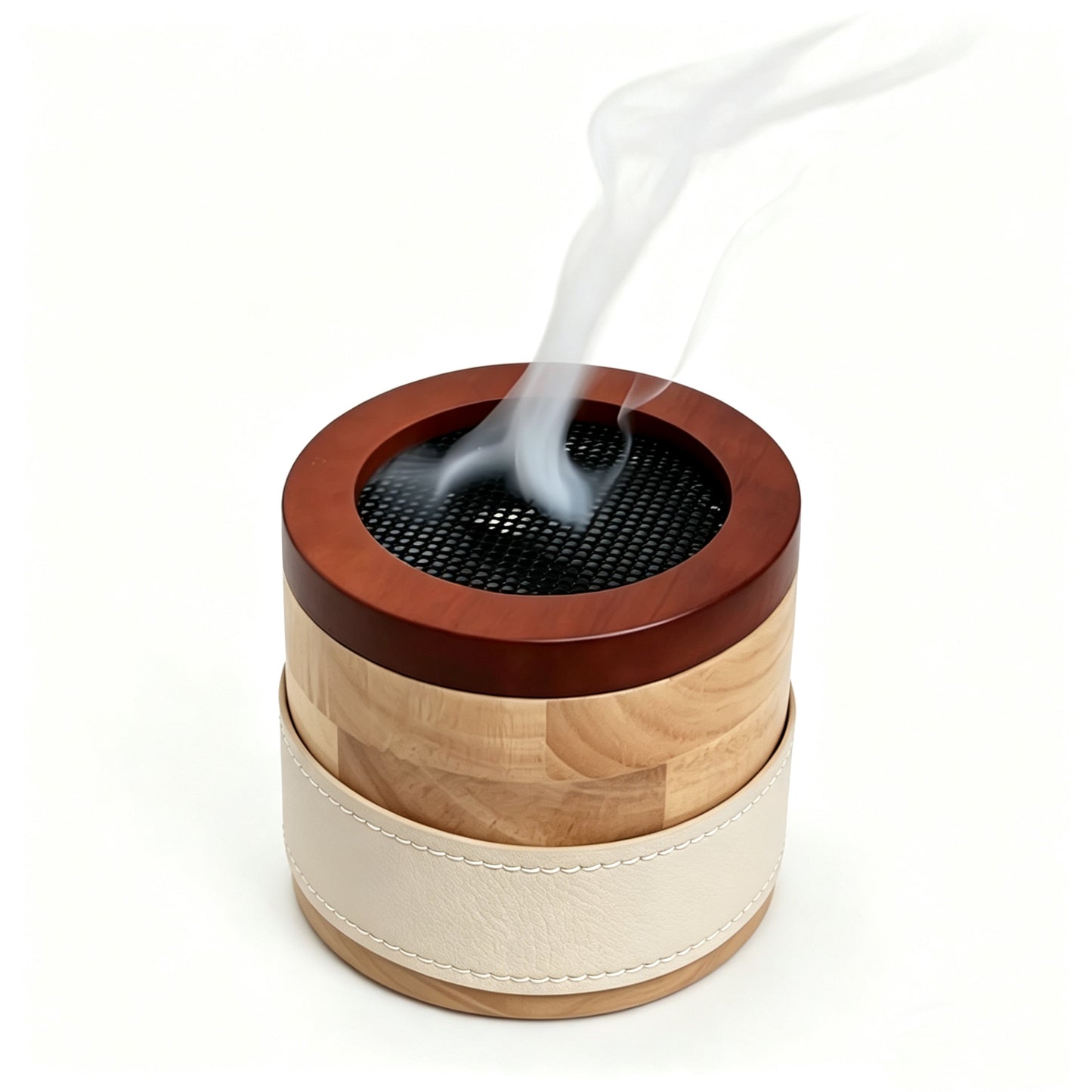 TS Wooden Oud Burner Customized Leather Color Business Travelers