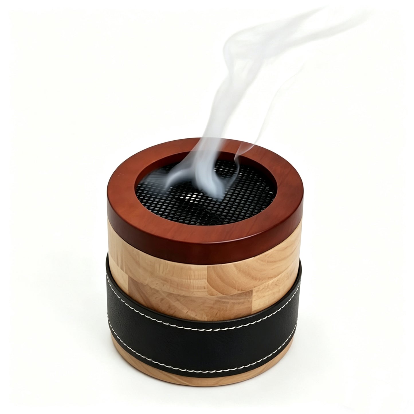TS Wooden Oud Burner Customized Leather Color Business Travelers