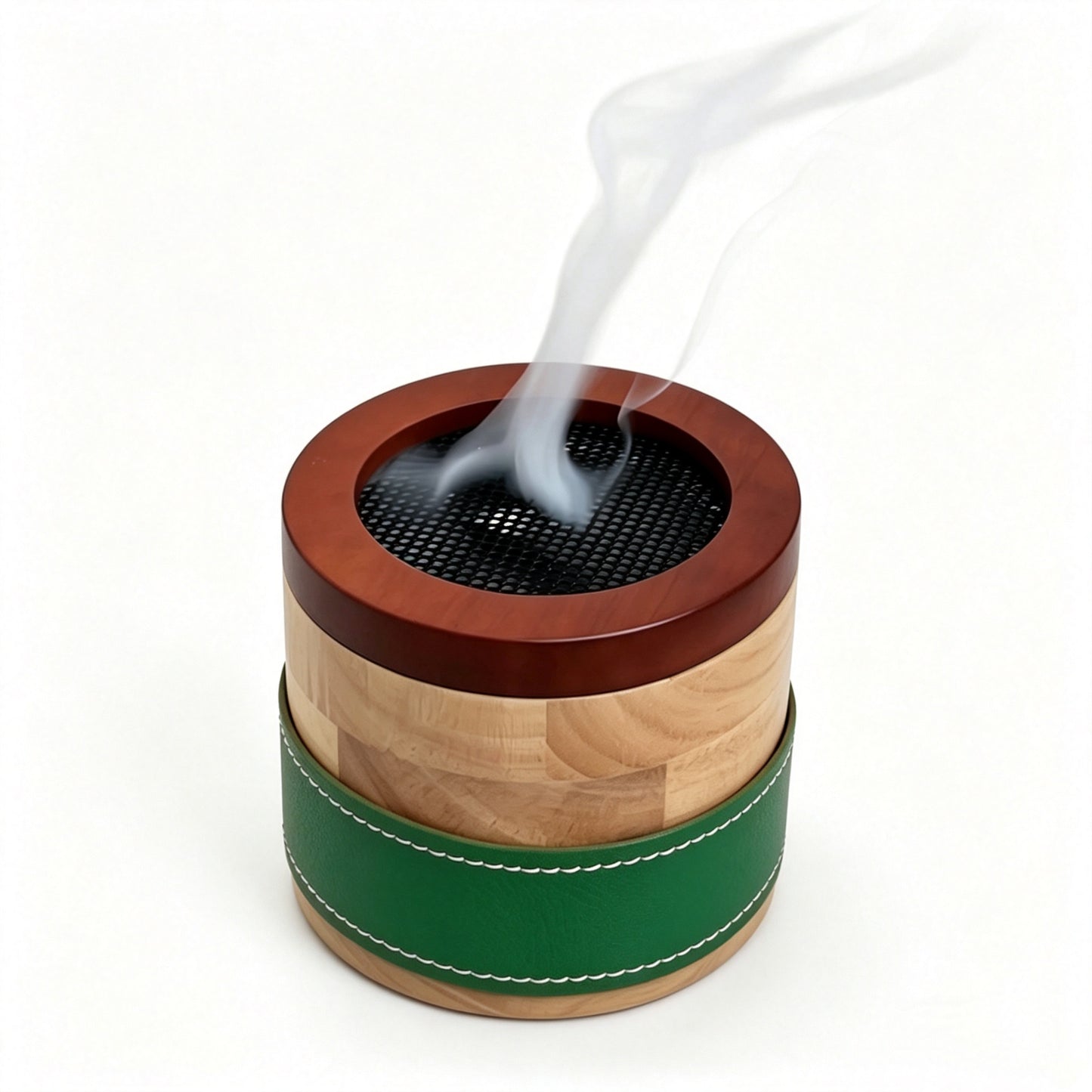 TS Wooden Oud Burner Customized Leather Color Business Travelers