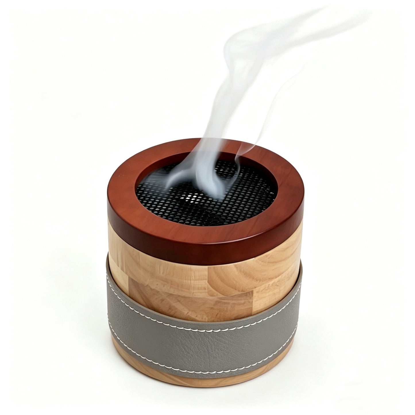 TS Wooden Oud Burner Customized Leather Color Business Travelers