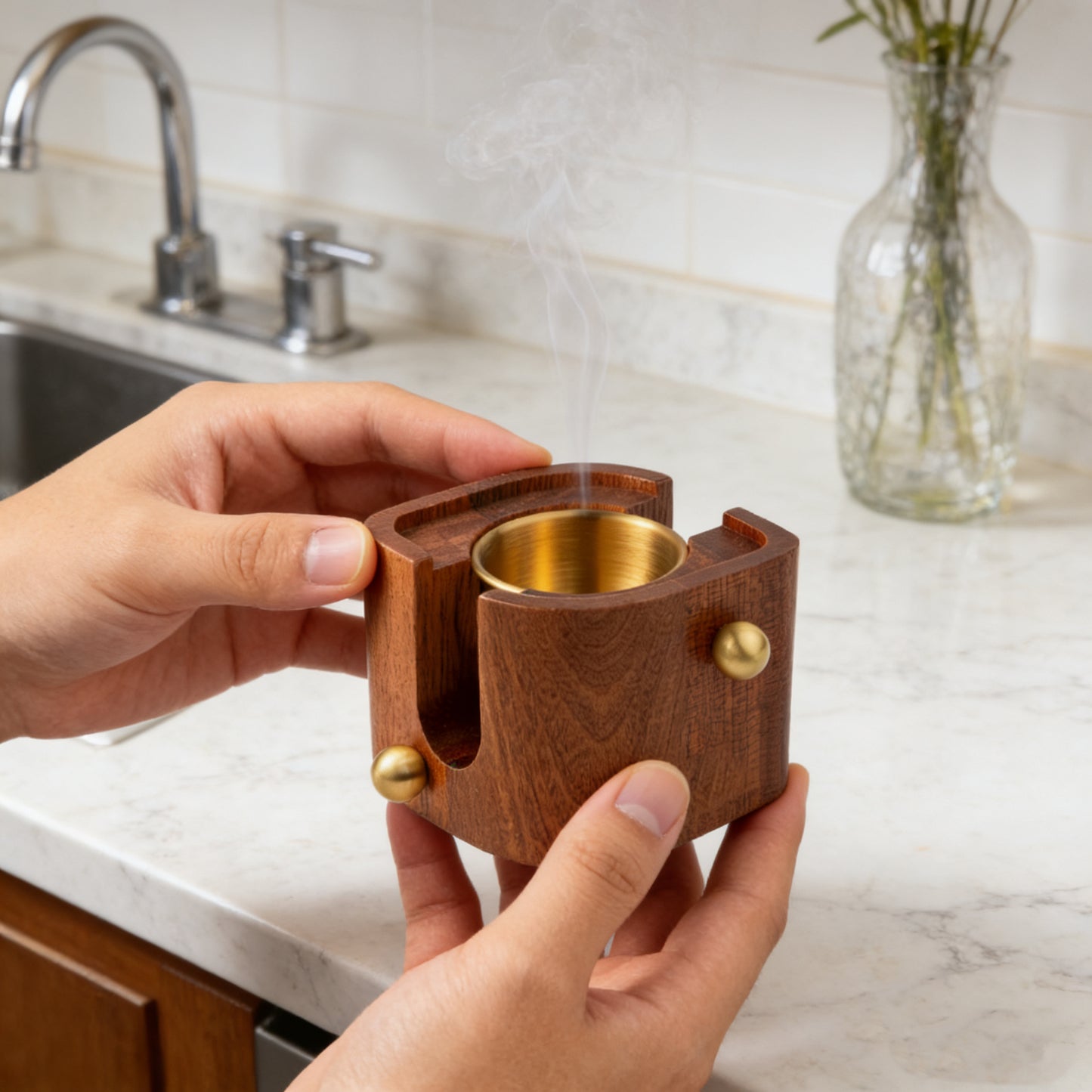 TS Sandwood Brass Metal Incense Burner Customized Color Gift Givers