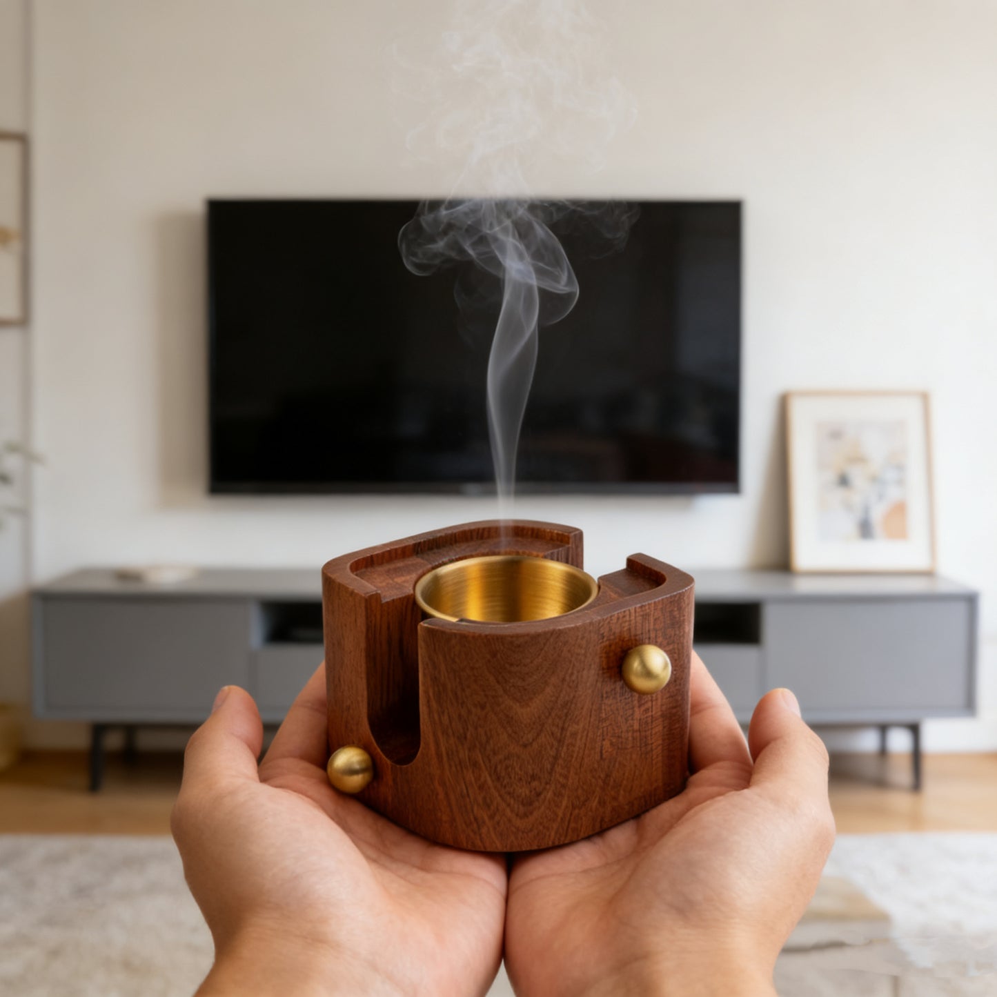 TS Sandwood Brass Metal Incense Burner Customized Color Gift Givers