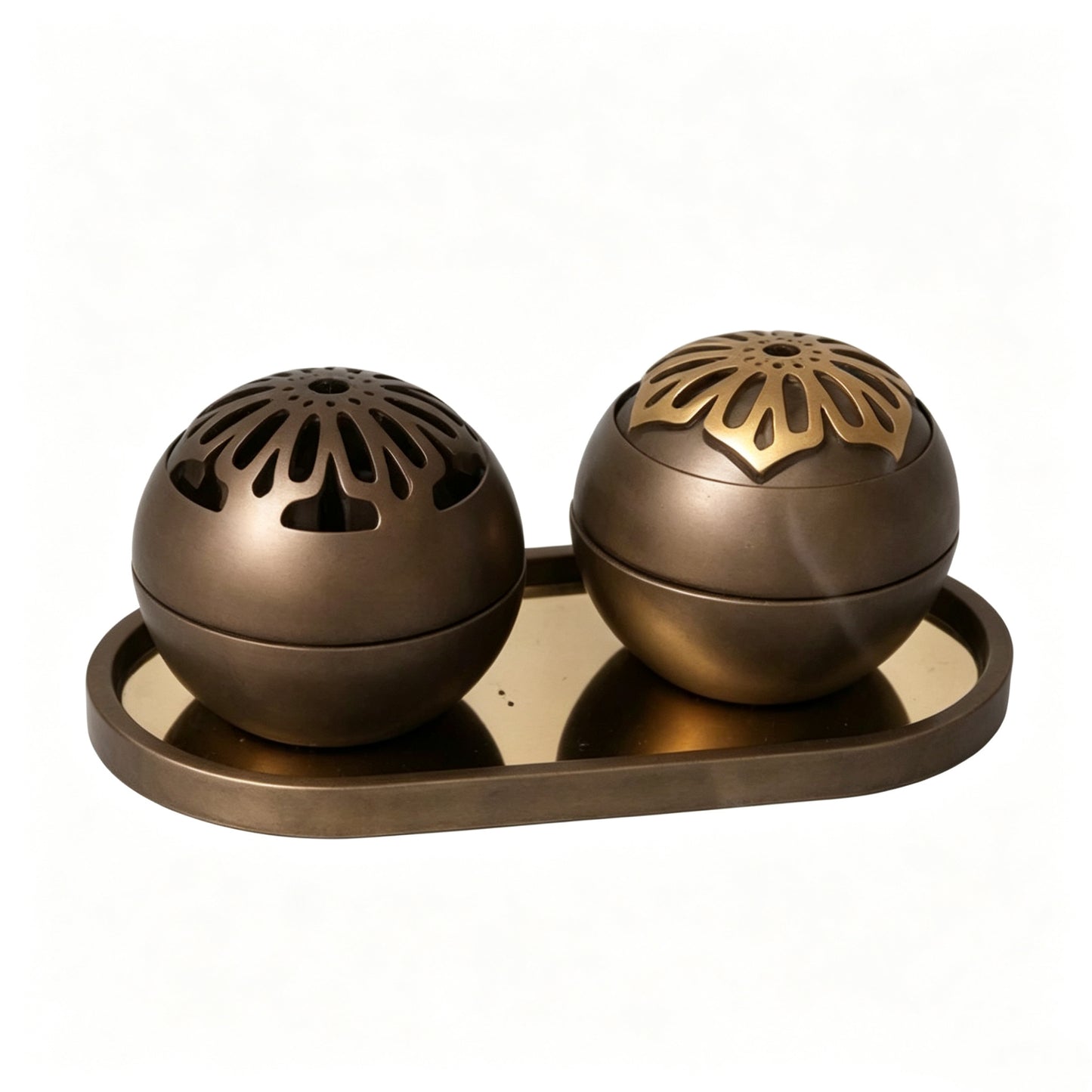 TS Bakhoor Burner Set With Tray Resin Material Cultural Market