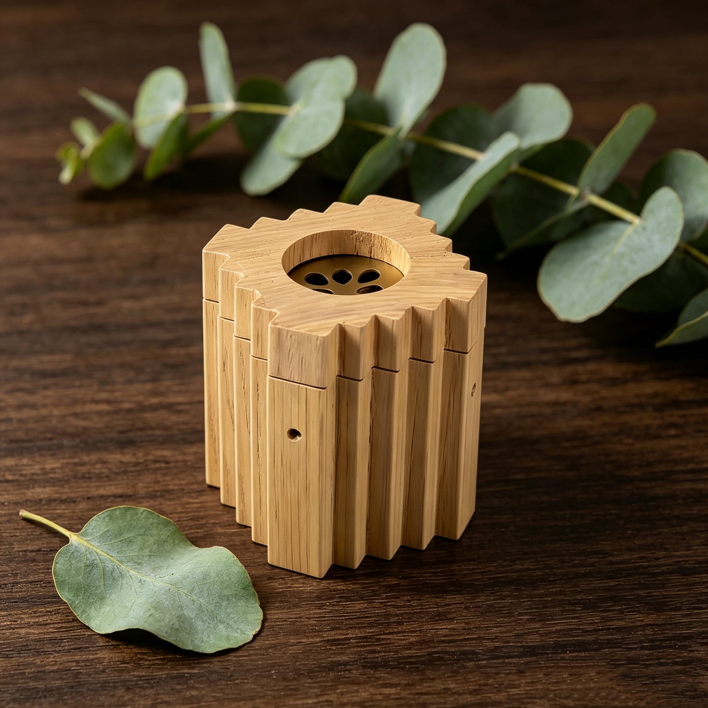 TS Exquisite Handcrafted Royal Wooden Agarwood Incense Burner, Adorned with Ccarved Designs.