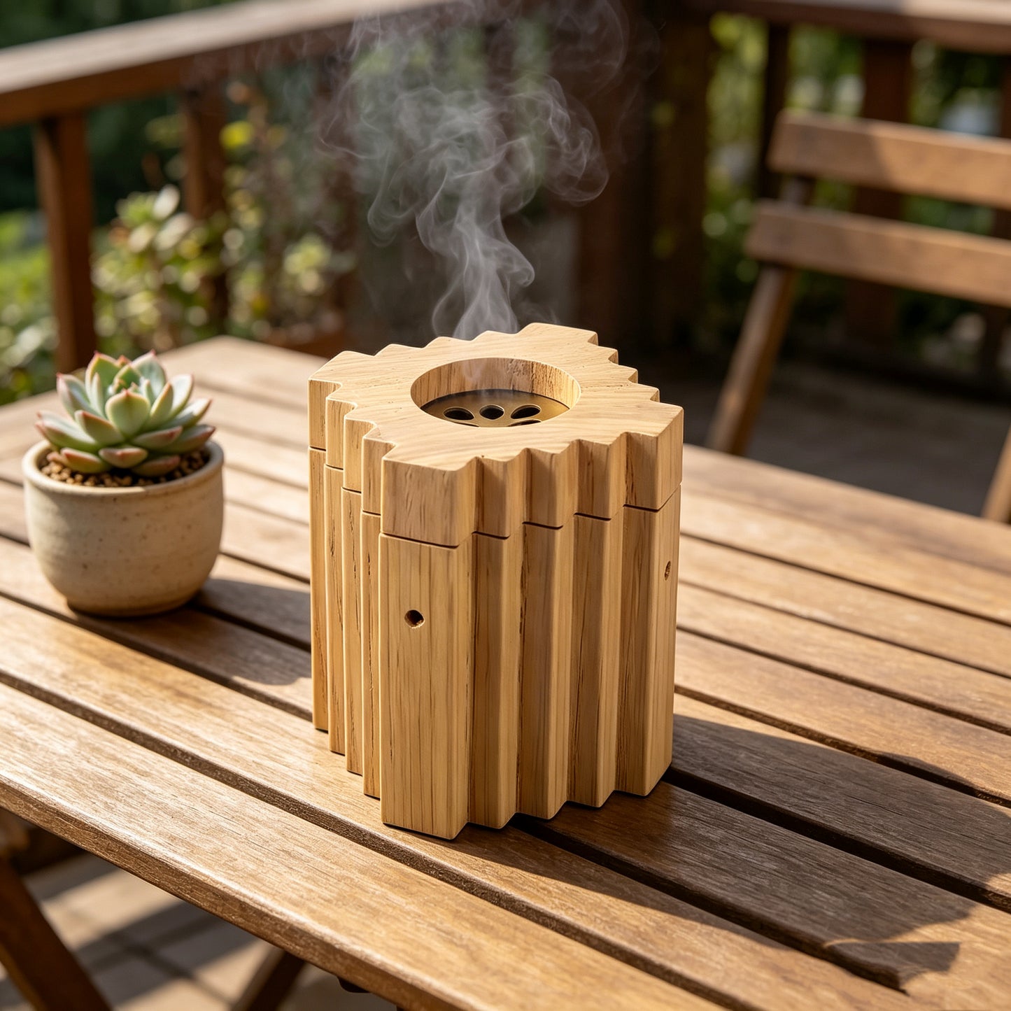 TS Exquisite Handcrafted Royal Wooden Agarwood Incense Burner, Adorned with Ccarved Designs.