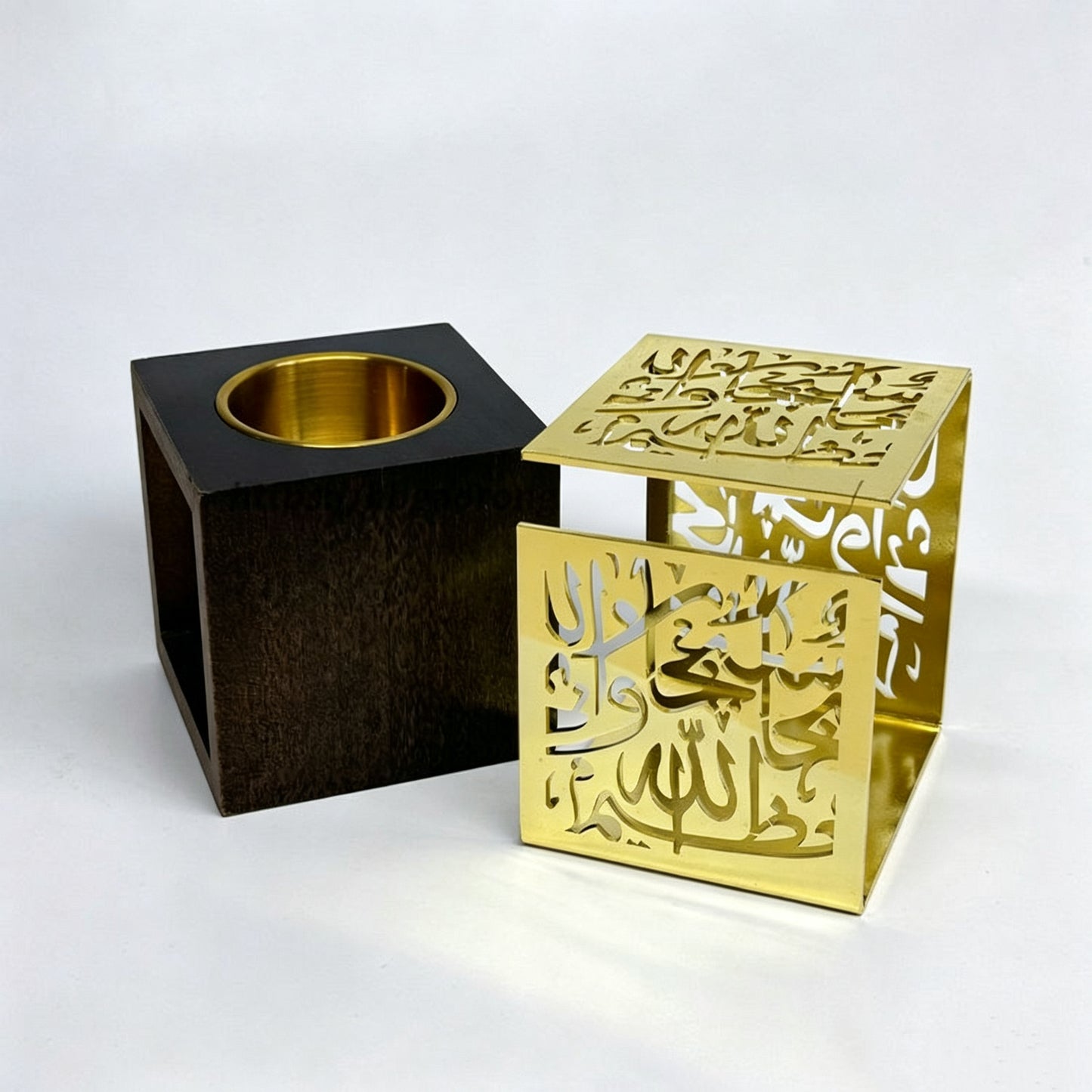 TS Gold metal material engraved with Arabic patterns Mubkhar