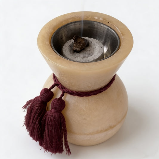 TS Charcoal Incense Burner with tassel design