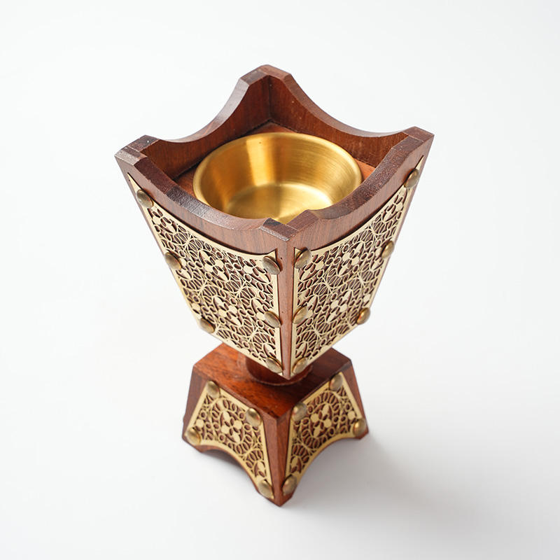 TS Traditional Handheld Metal Bakhoor Burner Creative Home Decor