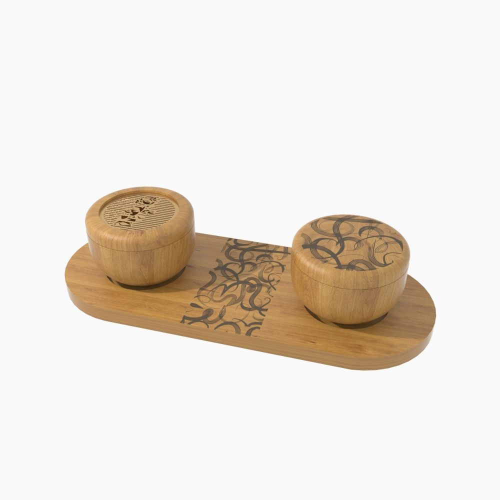 TS Wooden MUBKHAR Burner Set For Home Family Gathering