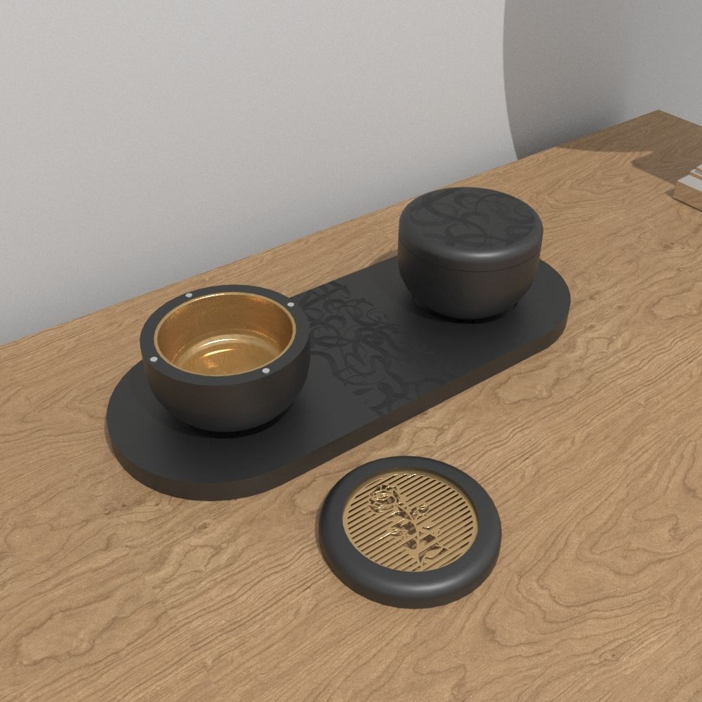 TS Wooden MUBKHAR Burner Set For Home Family Gathering